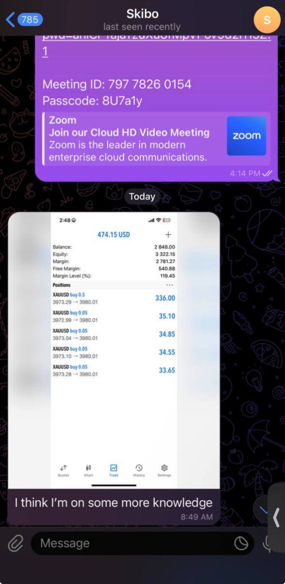 Student result screenshot