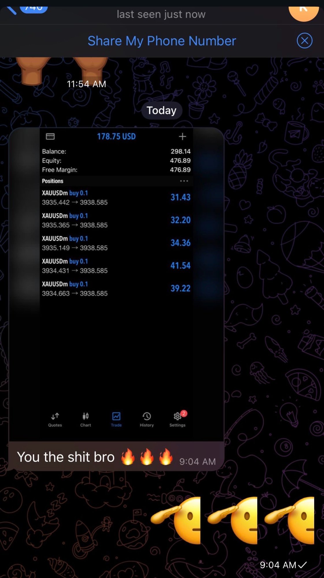 Student result screenshot